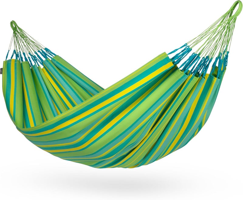 LA SIESTA لا سييستا® بريسا لايم كلاسيك أرجوحة - مقاومة للعوامل الجوية للاسترخاء الخارجي لأرجوحة بحجم كينغ، استرخاء أصيل ومريح - Image 1